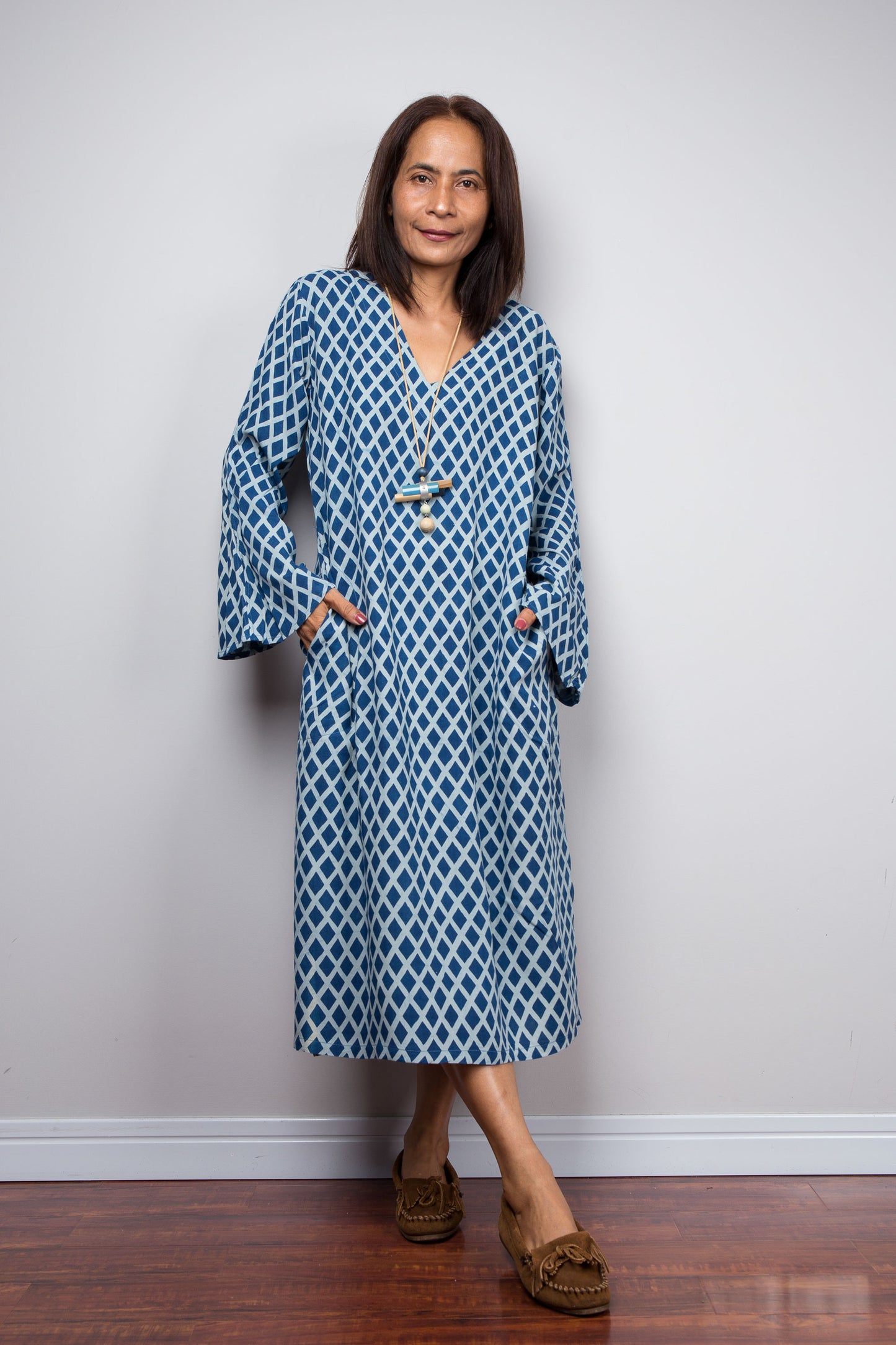 Geblümtes Kaftankleid