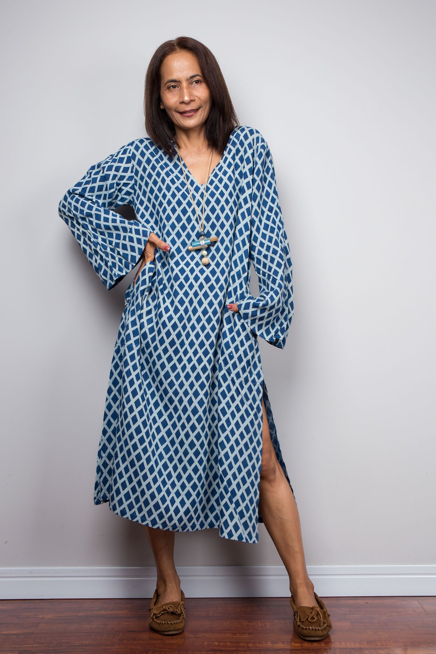 Geblümtes Kaftankleid