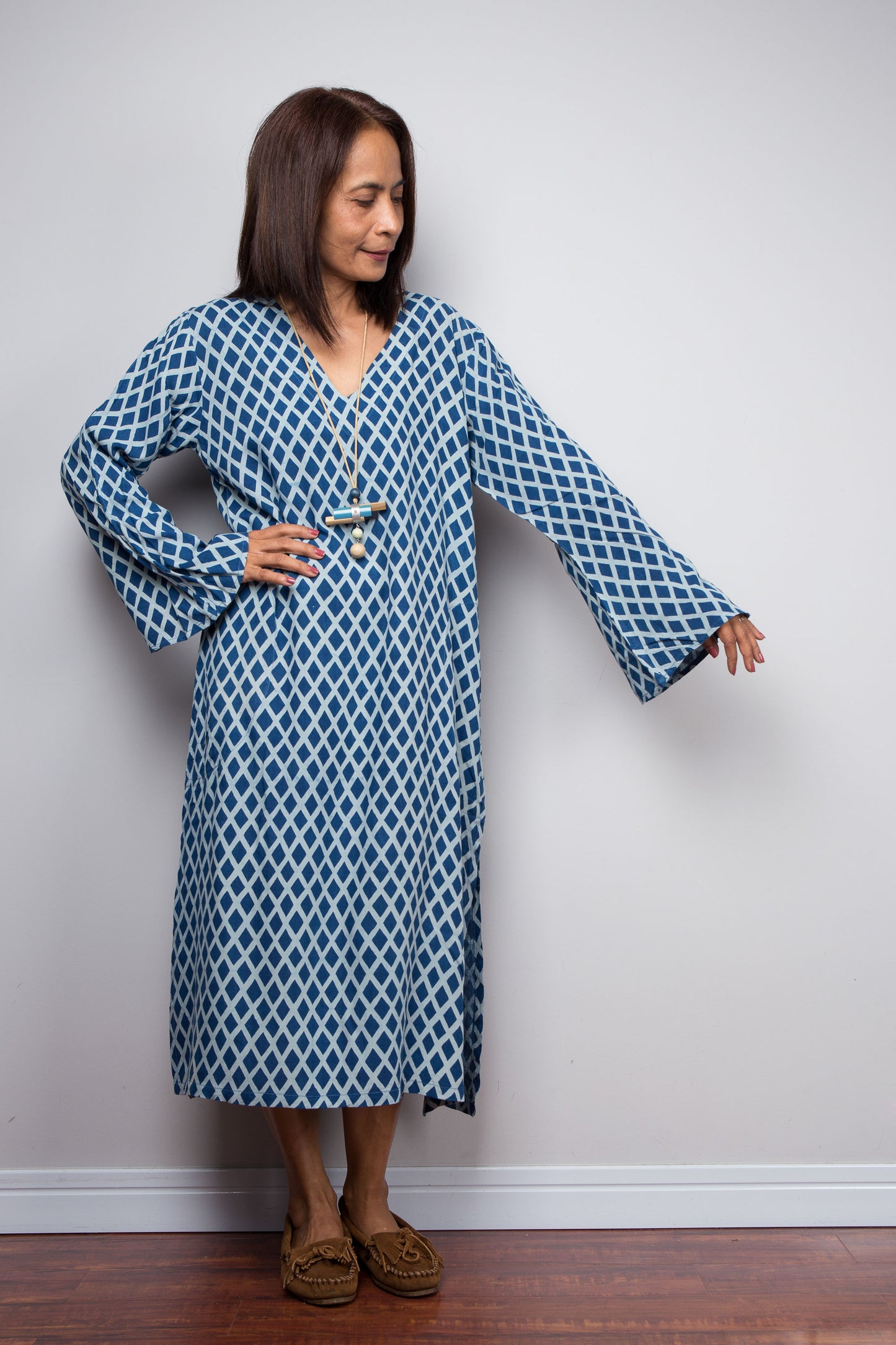 Geblümtes Kaftankleid