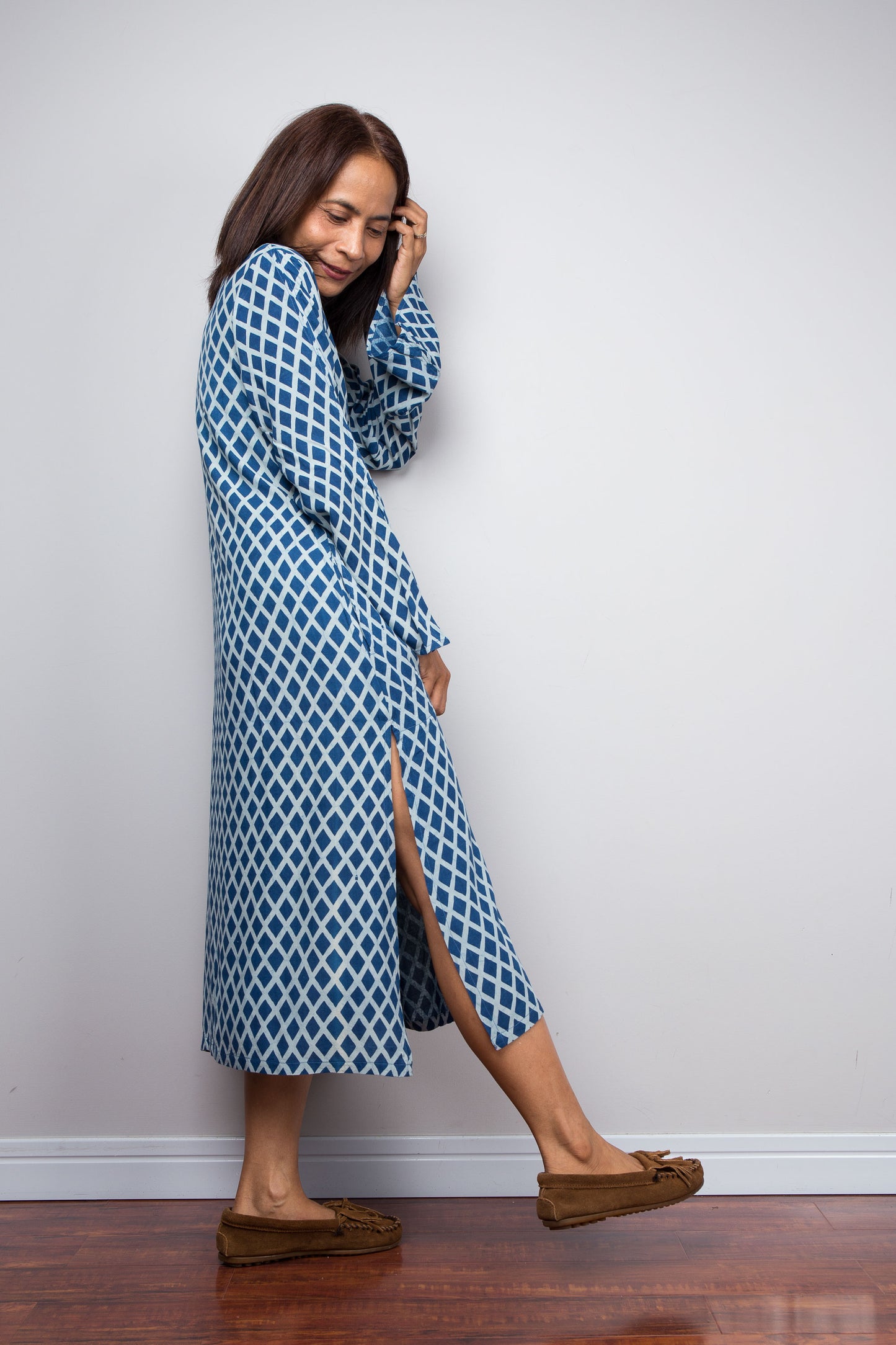 Geblümtes Kaftankleid