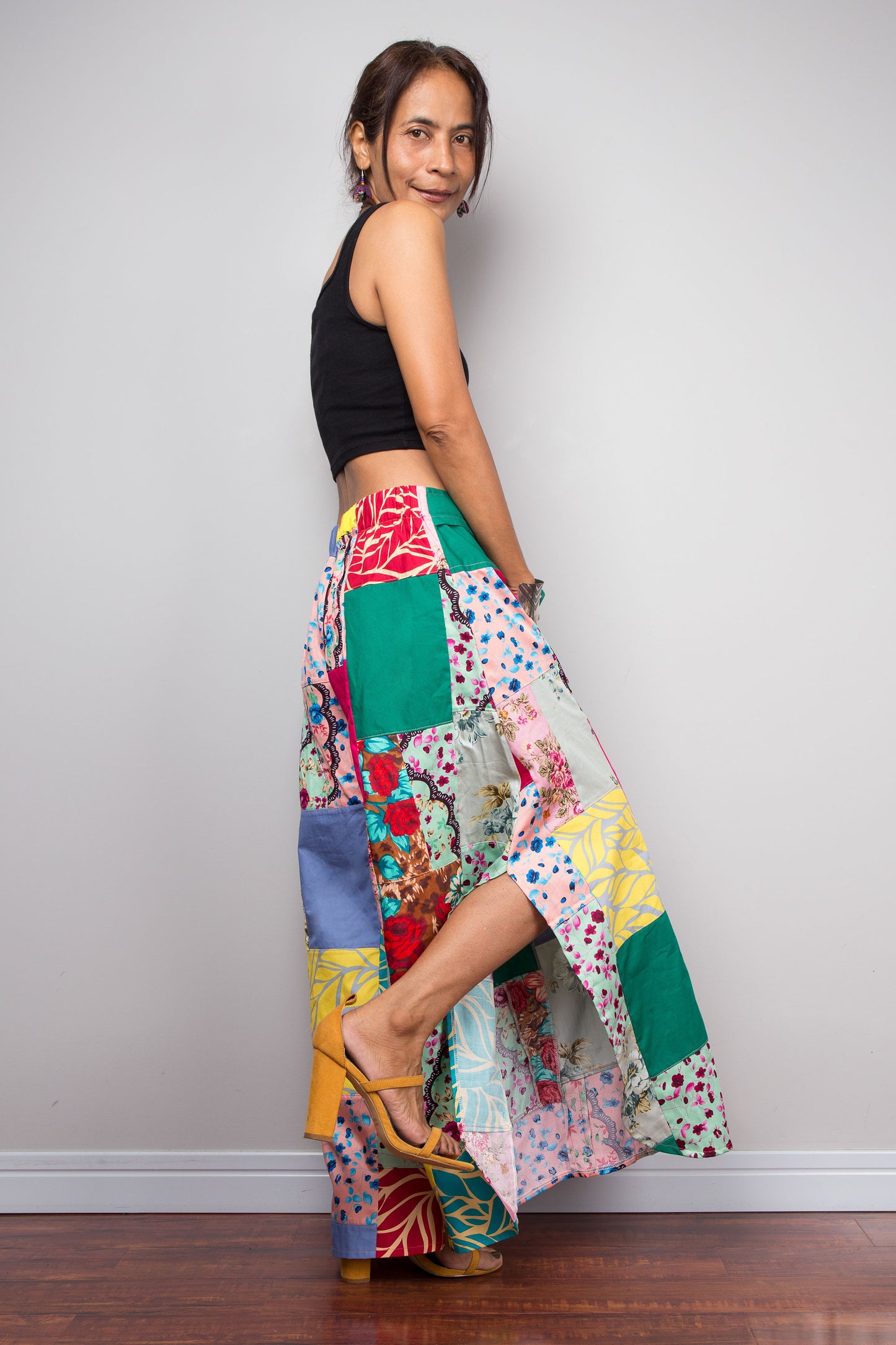 Patchwork Palazzo Pants
