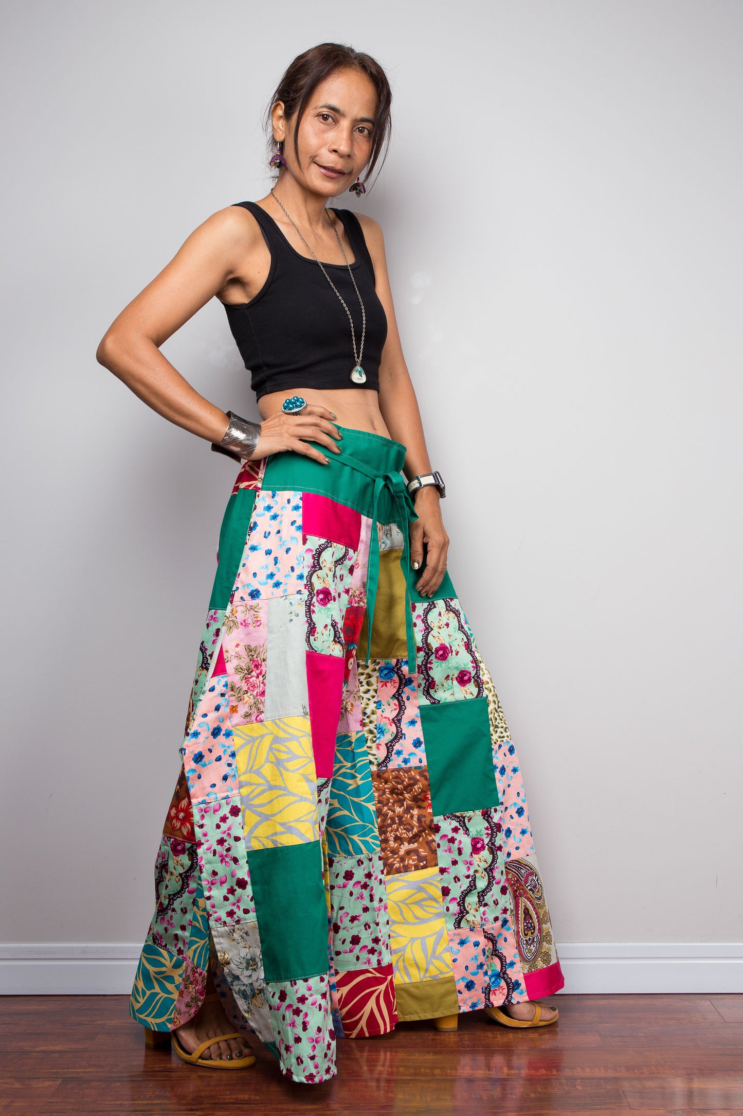 Patchwork Palazzo Pants
