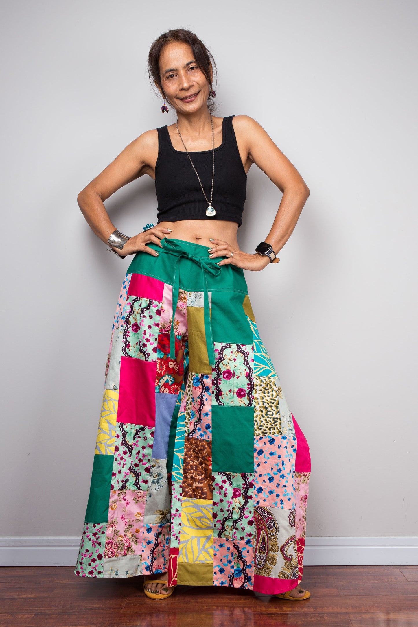 Patchwork Palazzo Pants