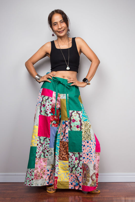 Patchwork Palazzo Pants