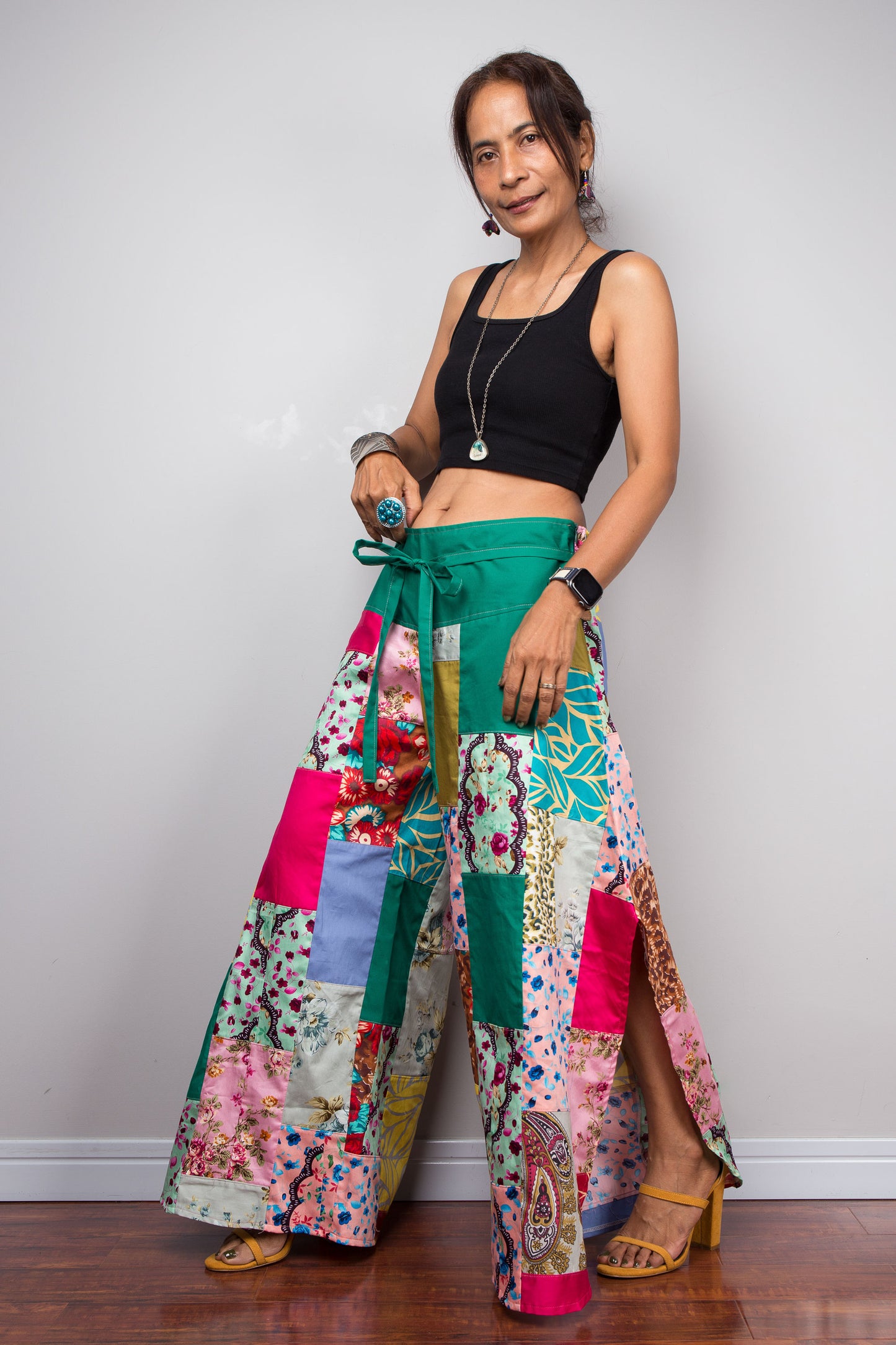 Patchwork Palazzo Pants