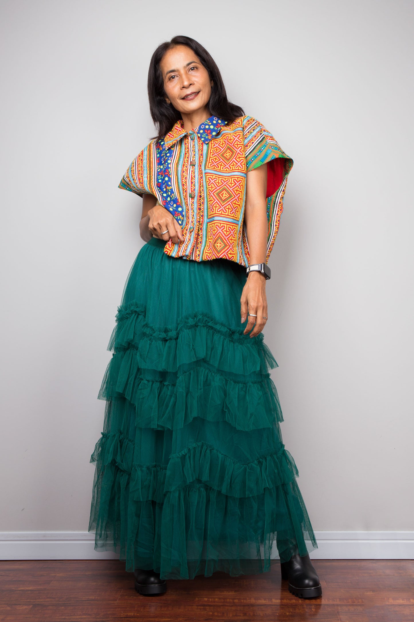 Embroidered blouse top