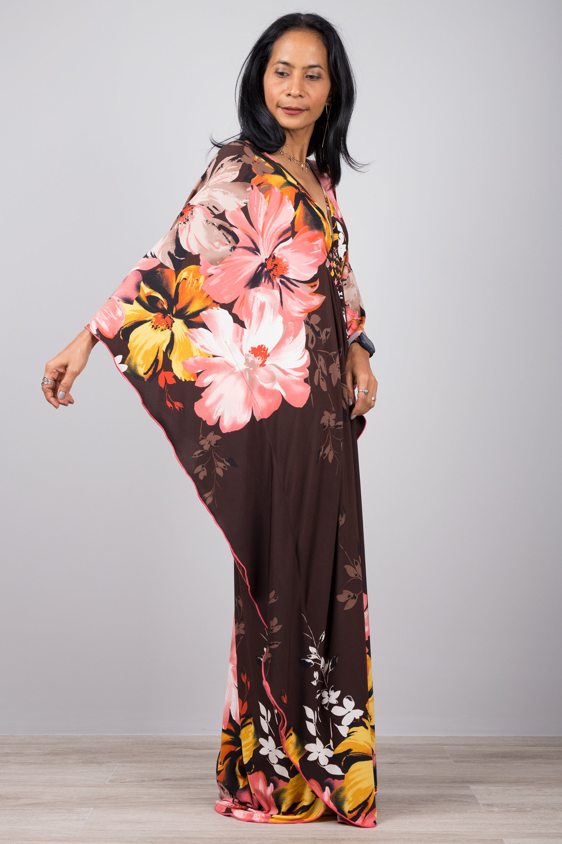 Nuichan floral caftan - Maxi kaftan dress