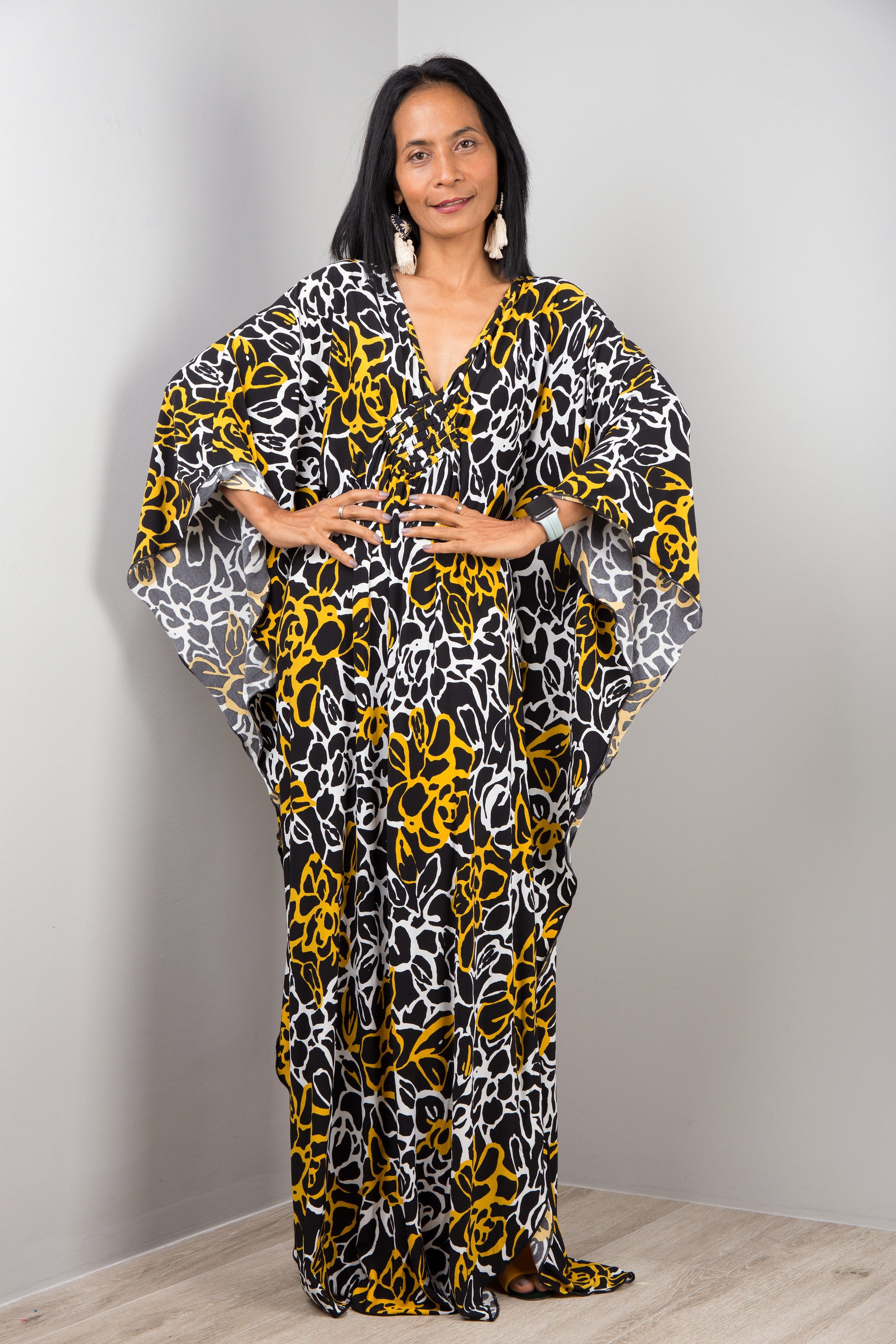 Boho Kaftan Dress, Halston style Kaftan dress by Nuichan