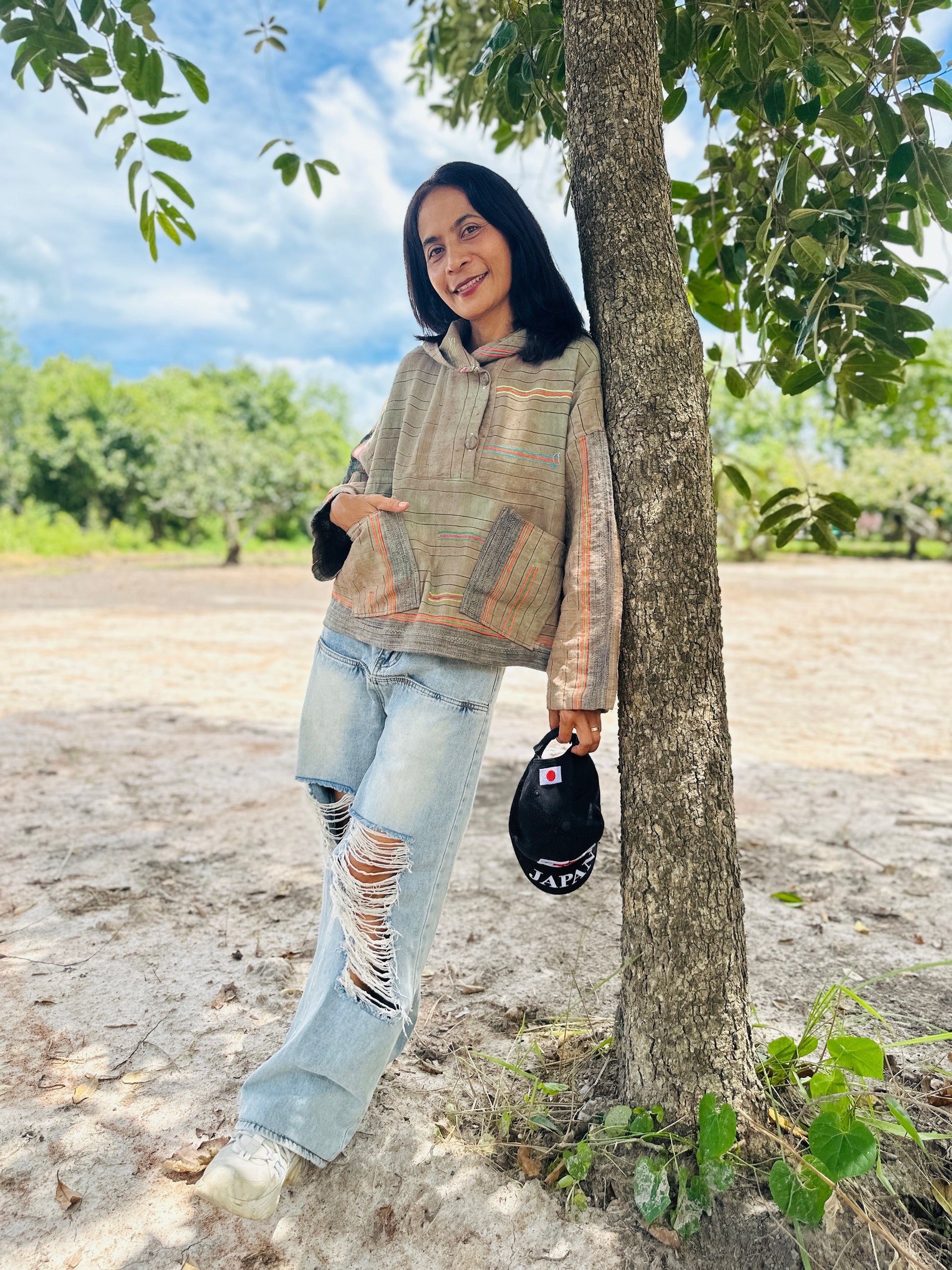 Boho hemp hoodie, oversized fit, perfect for eco-friendly women’s fashion
