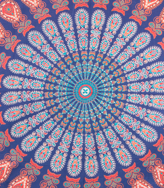 Shop blue mandala tapestry, boho tapestries, wall hanging tapestries for bedroom, rustic tapestries, bohemian style tapestries