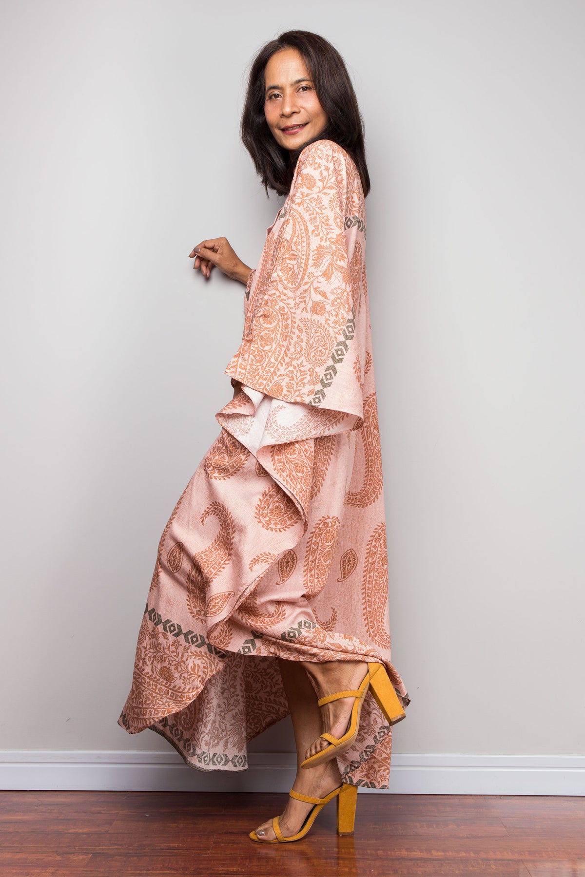 Geblümtes Kaftankleid