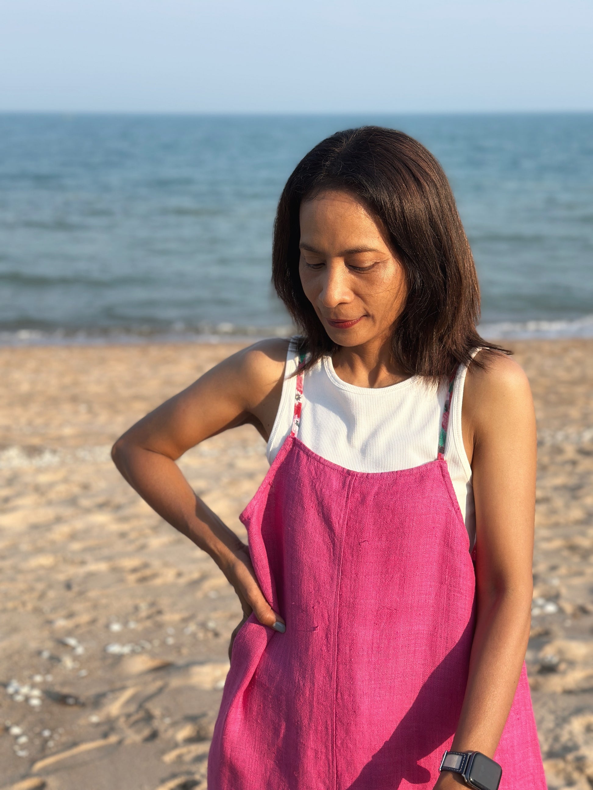 pink tank top dress Jordan Mini - - 14% Off 34 (stretched) Hips Womens Knit Ribbed Mini Bodycon
