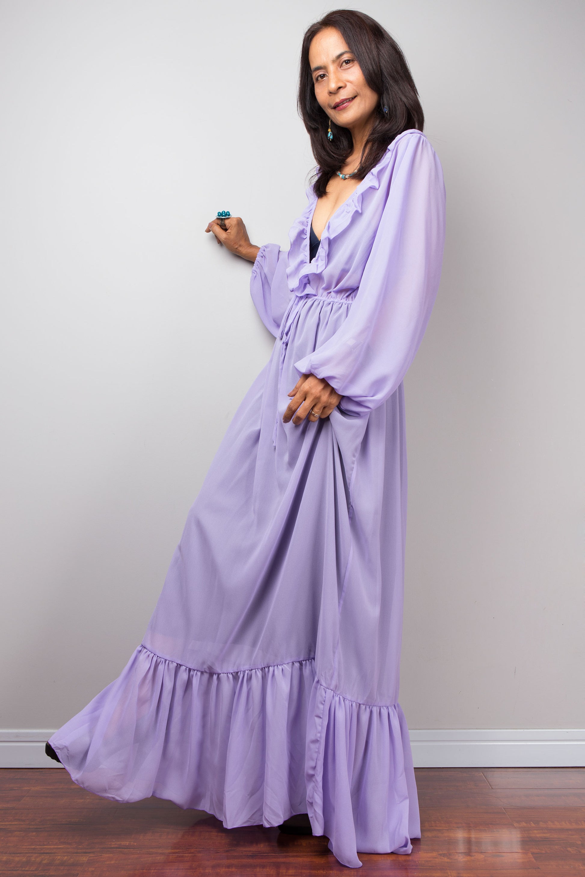 Purple Chiffon dress Purple Chiffon dress