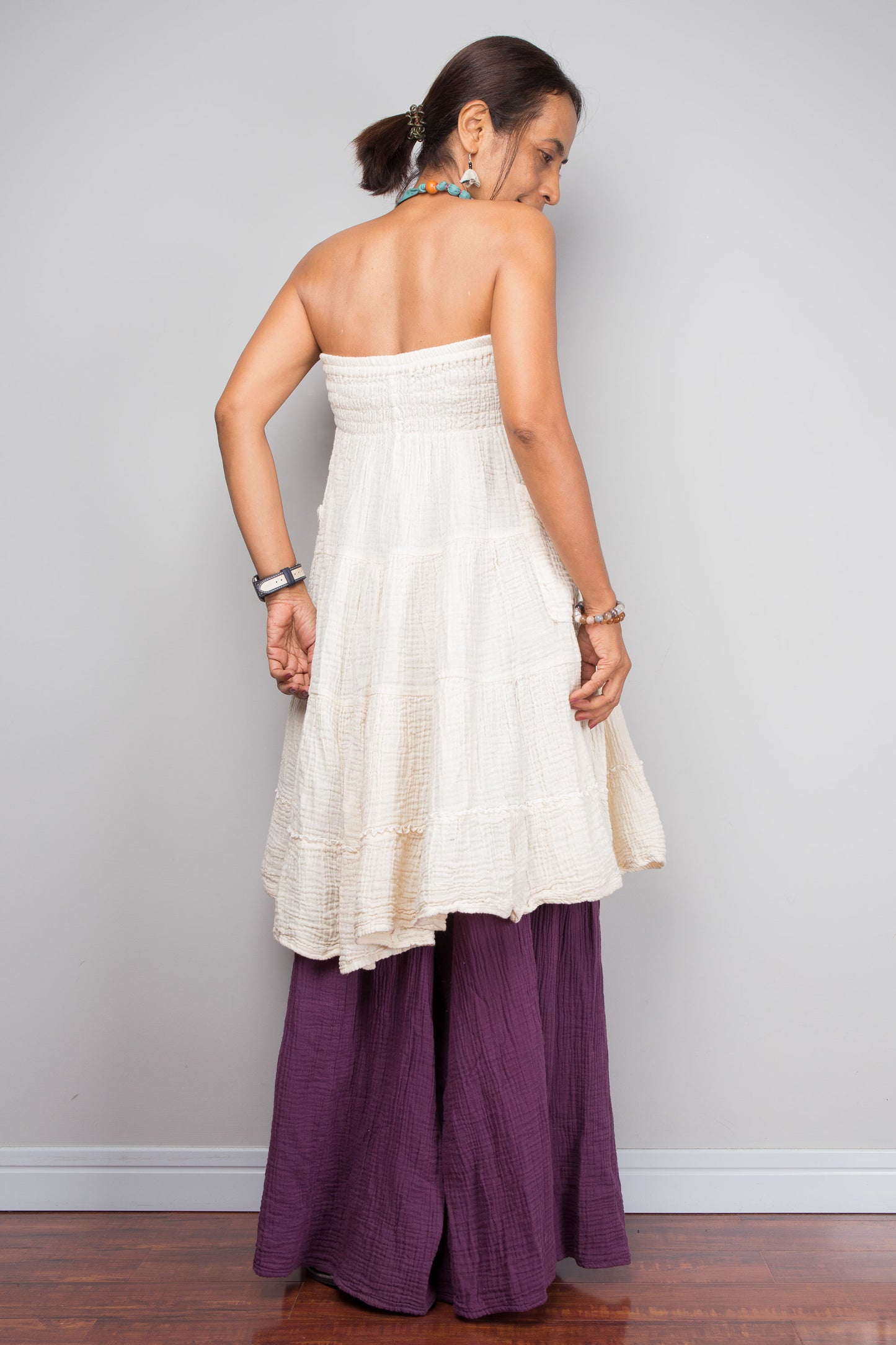 Lila Baumwollhose