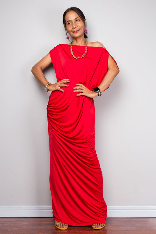 Red evening dress