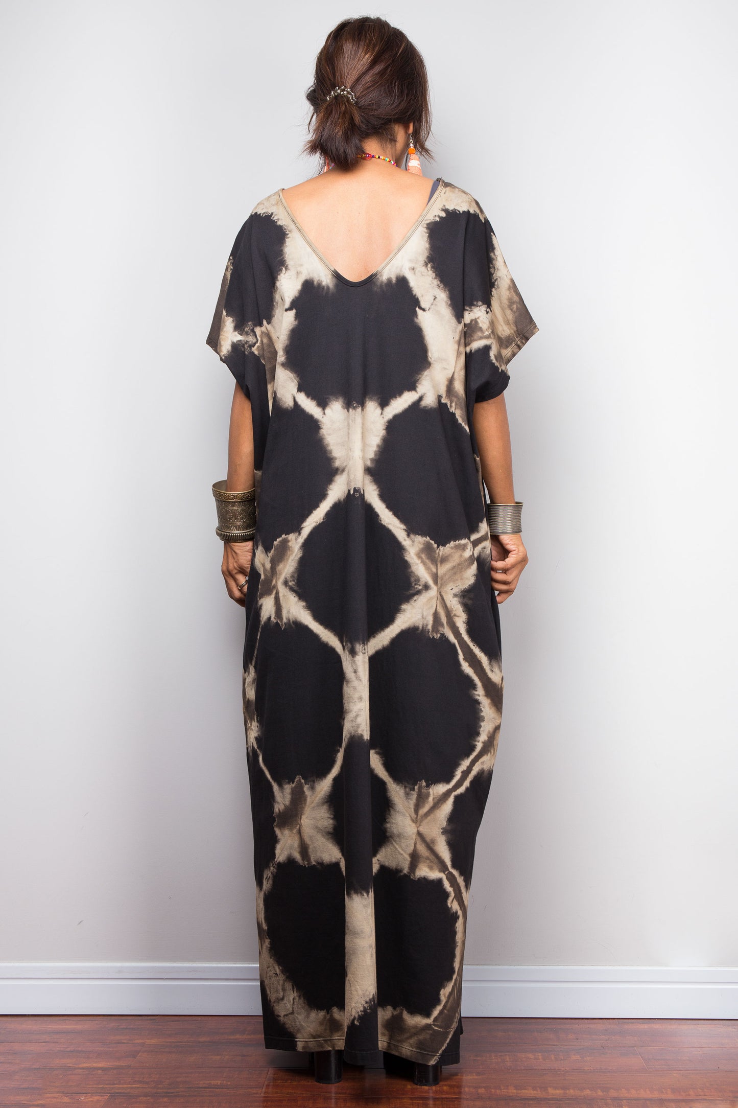 Reverse Tie Dye Kaftan Dress – Oversized Boho Maxi – Nuichan Reverse Tie Dye Kaftan Dress – Oversized Boho Maxi – Nuichan
