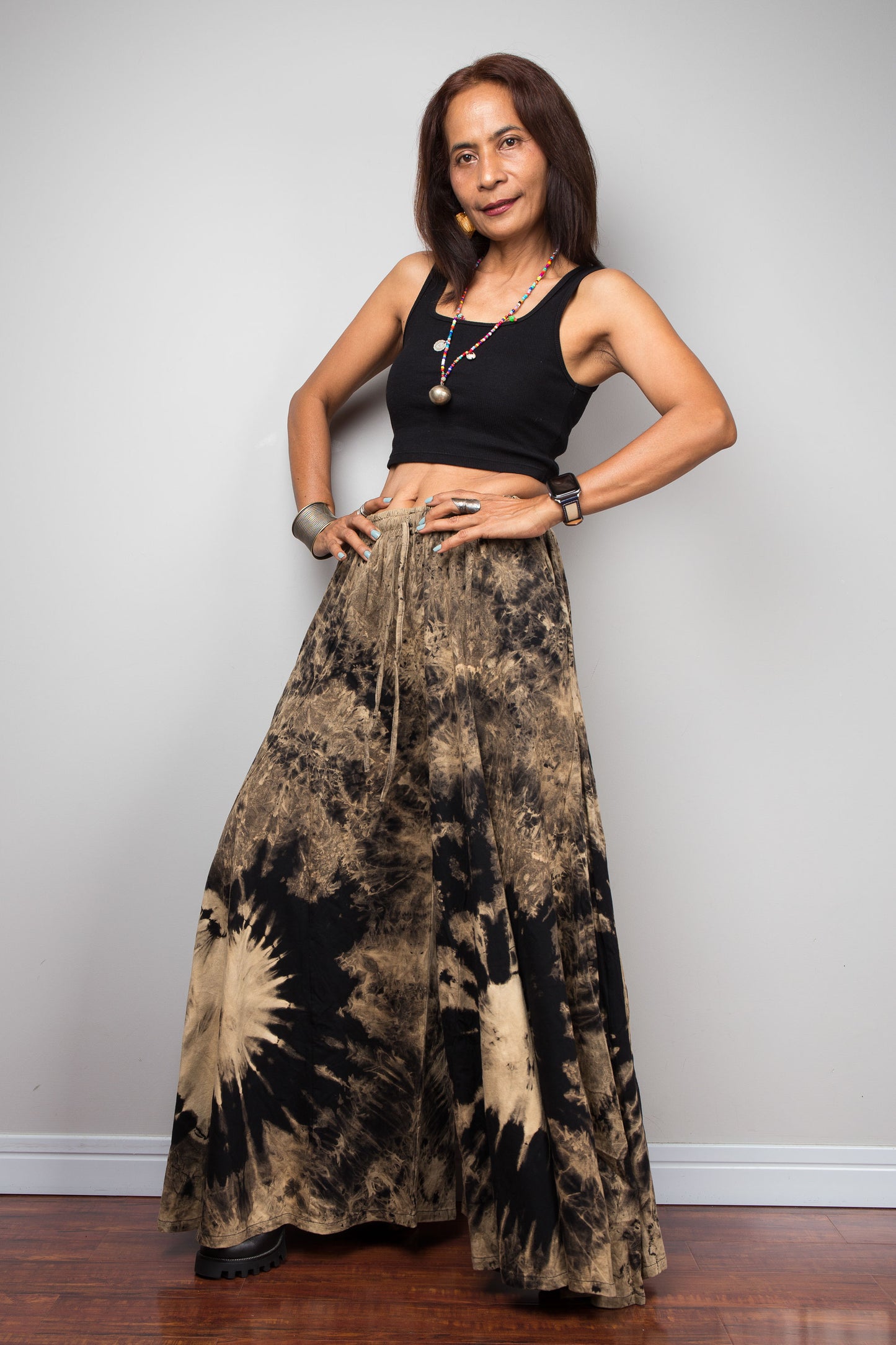 Reverse Tie Dye Wide Leg Pants