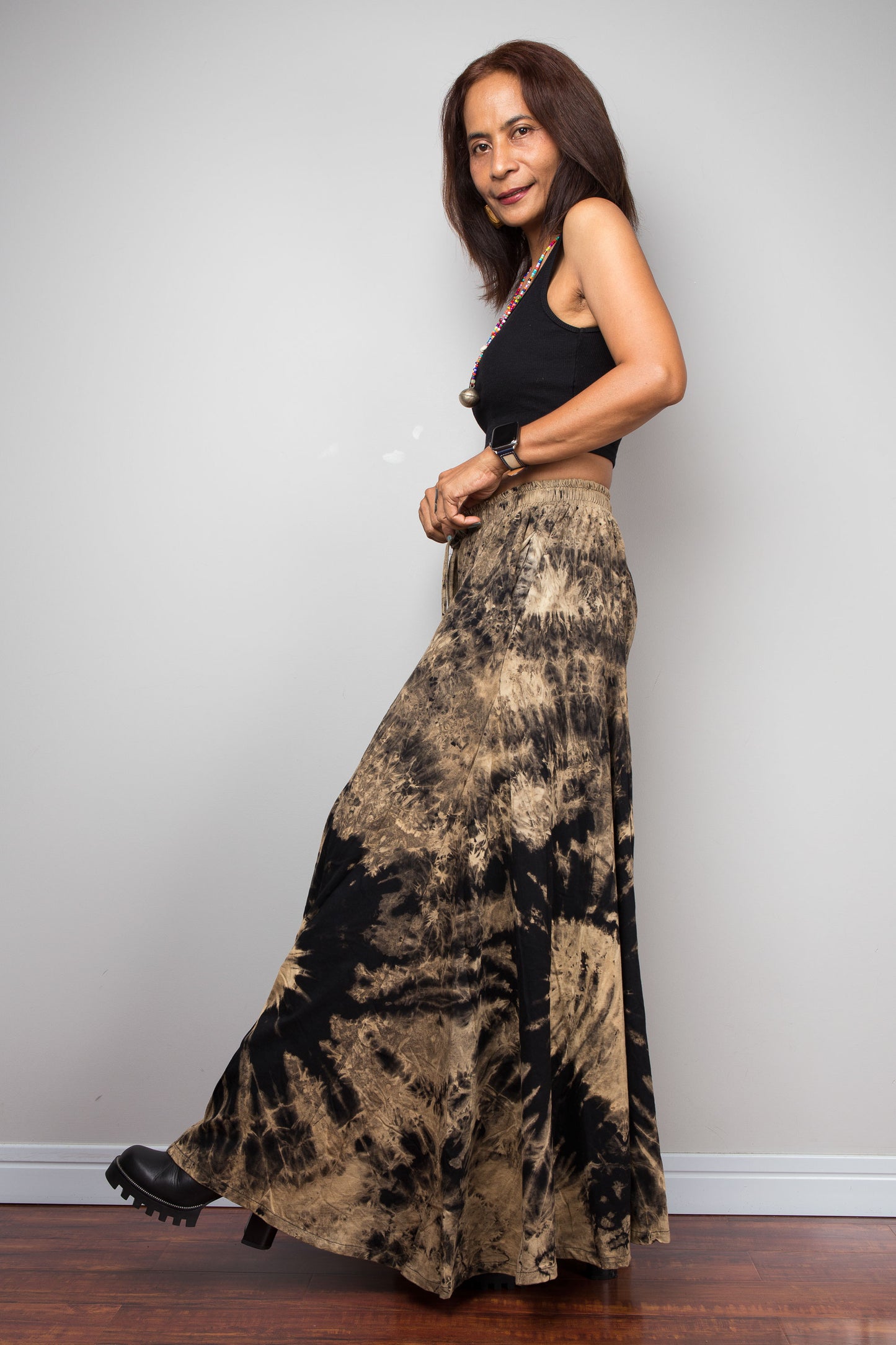 Reverse Tie Dye Wide Leg Pants