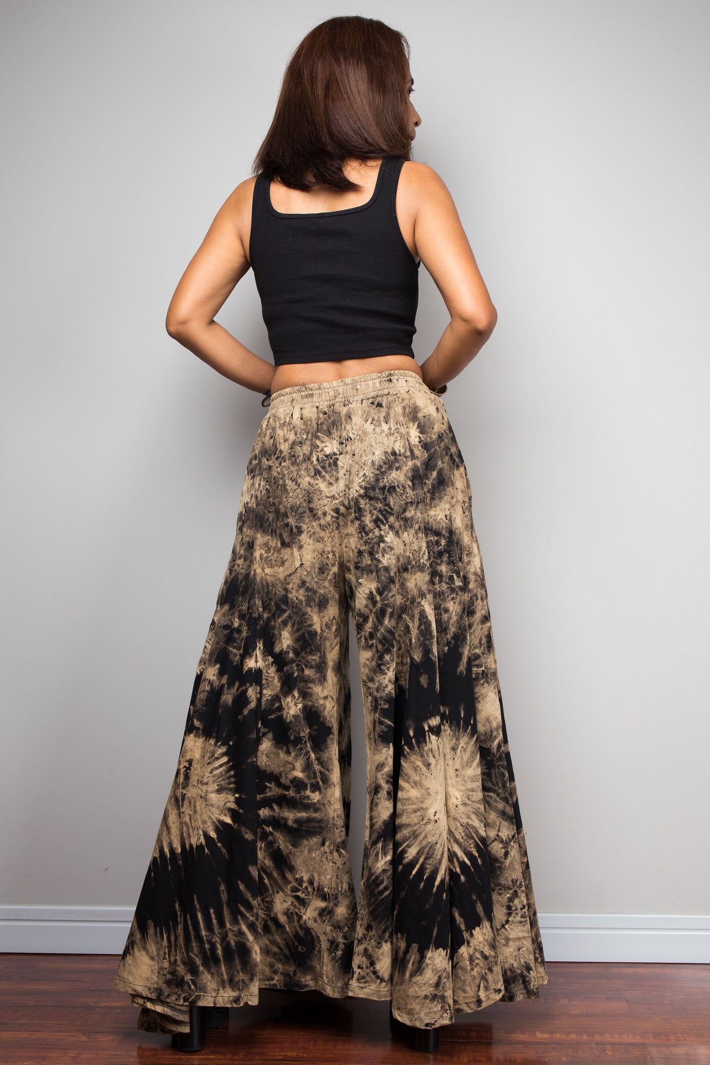 Reverse Tie Dye Wide Leg Pants