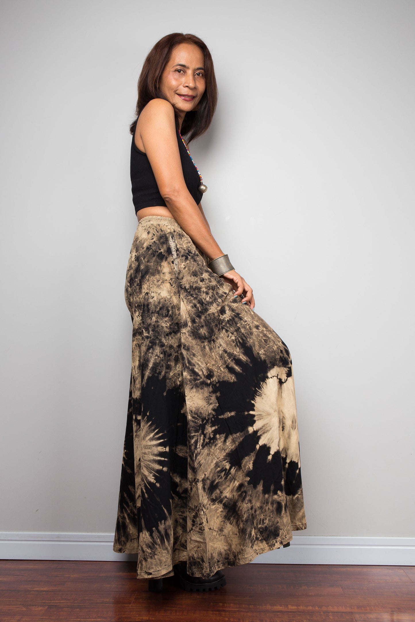 Reverse Tie Dye Wide Leg Pants