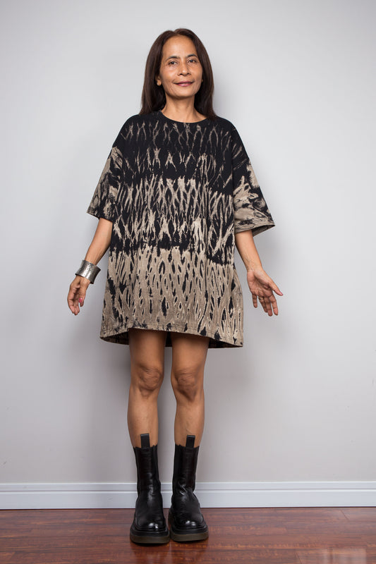 Oversized Black Reverse Tie-Dye T Shirt