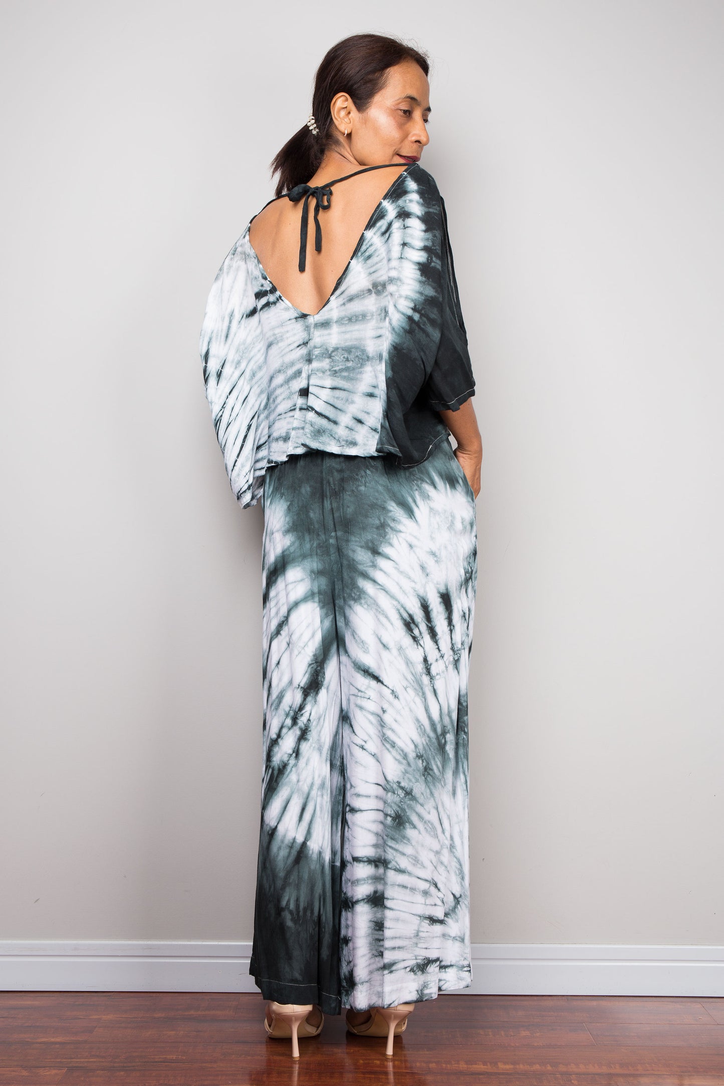 Shibori Two-Piece Palazzo & Crop Set | Tie Dye Ensemble
