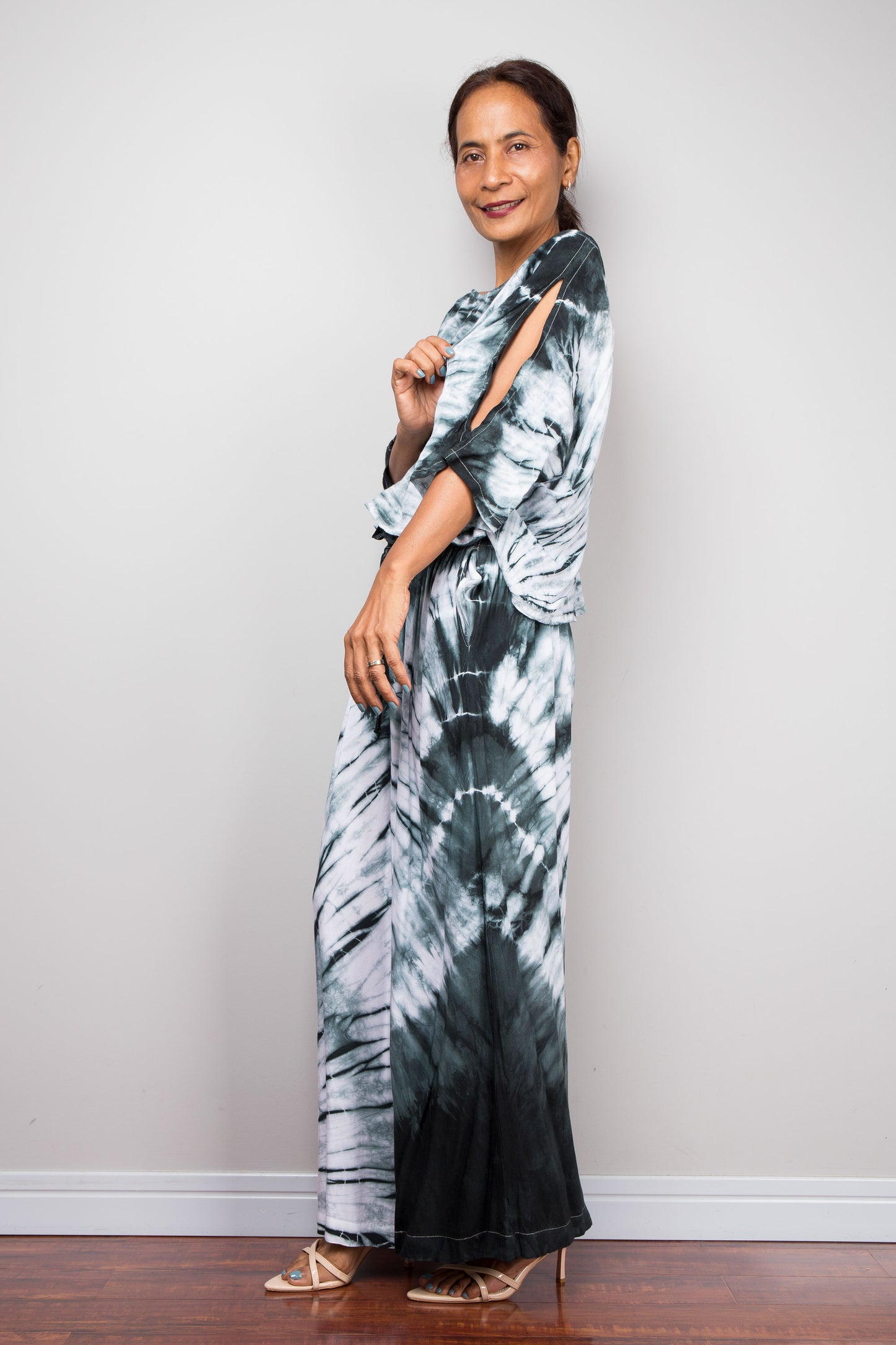 Shibori Two-Piece Palazzo & Crop Set | Tie Dye Ensemble