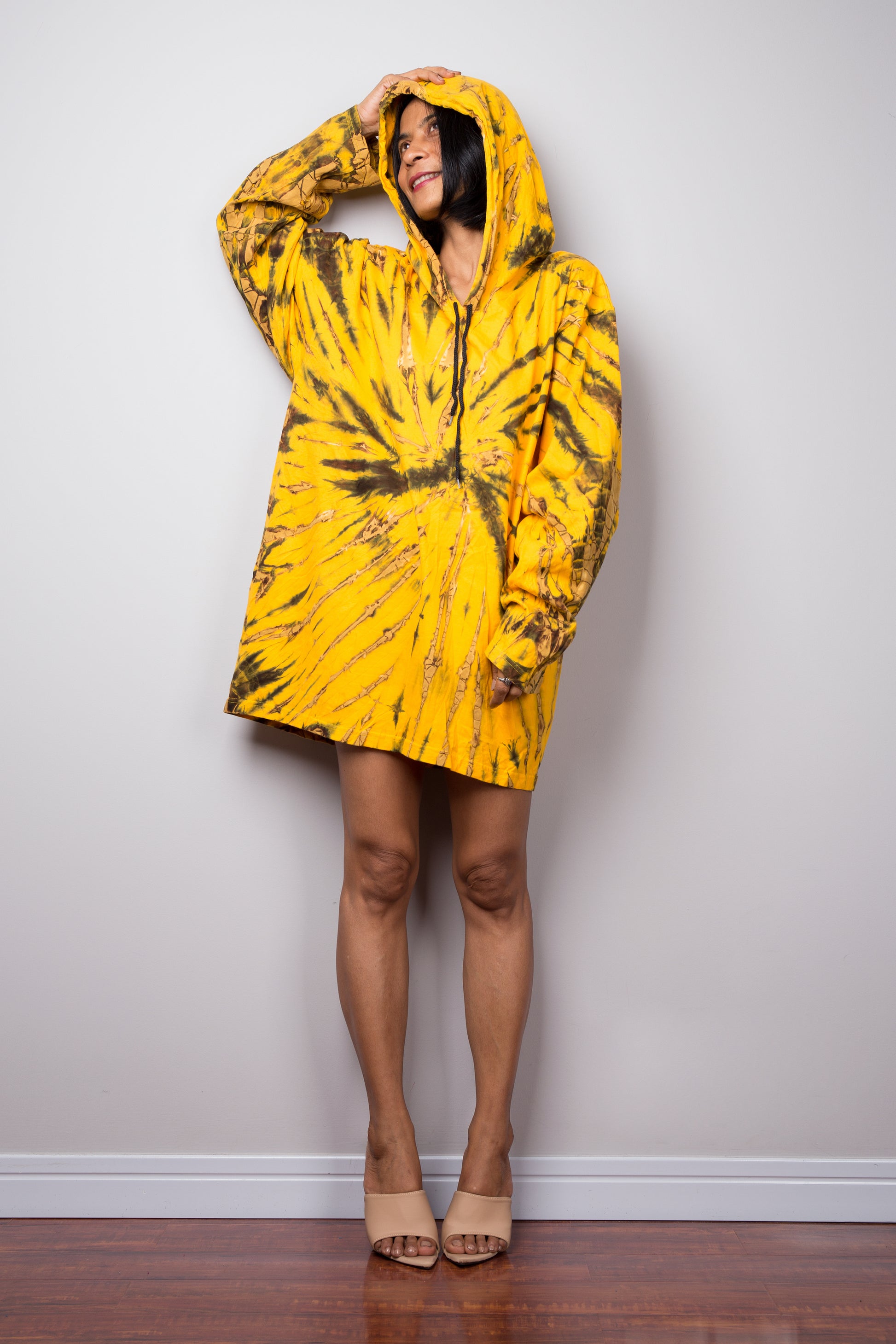 Tie dye hoodie pullover top by Nuichan