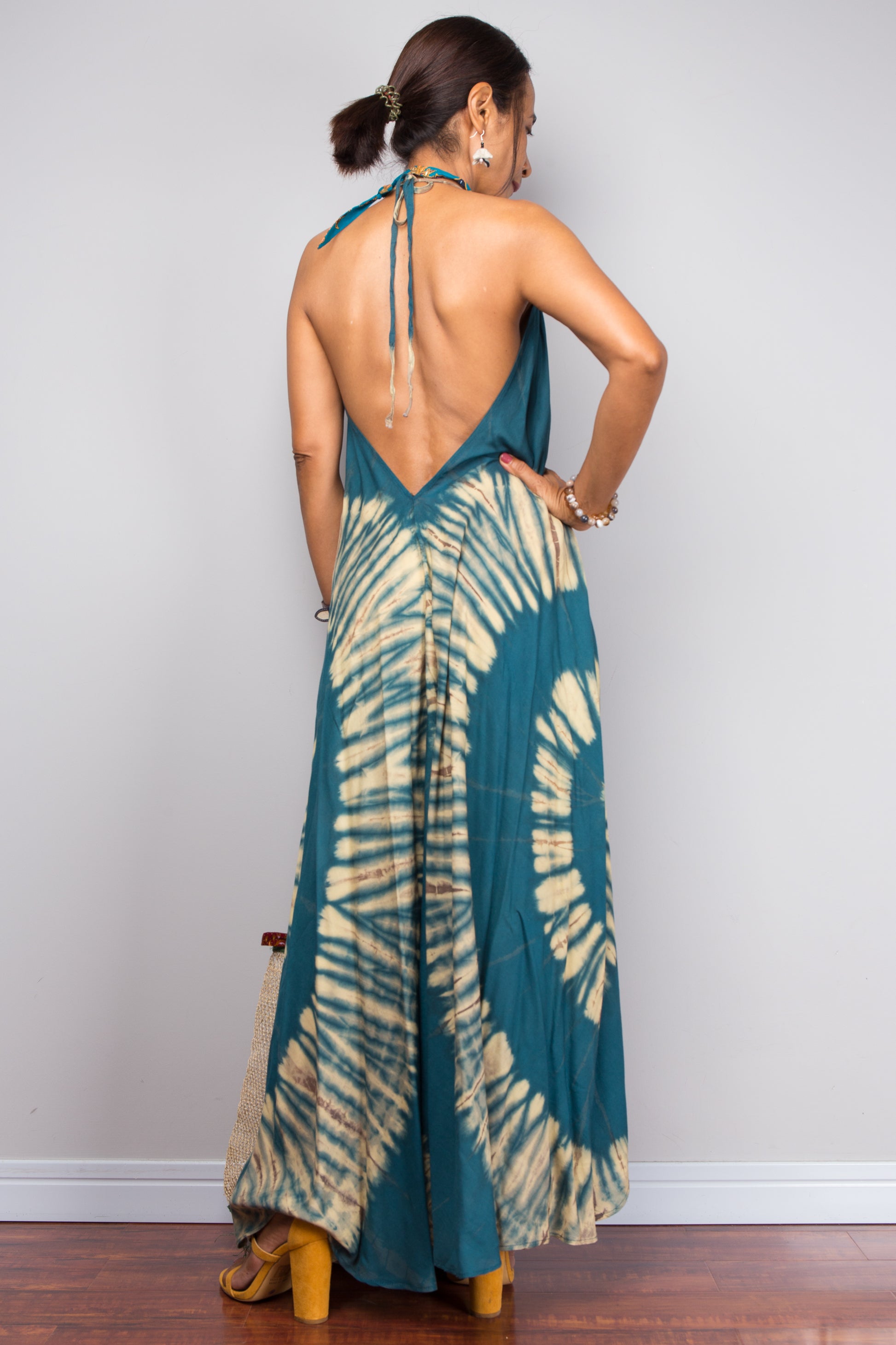 Tie dye strap dress