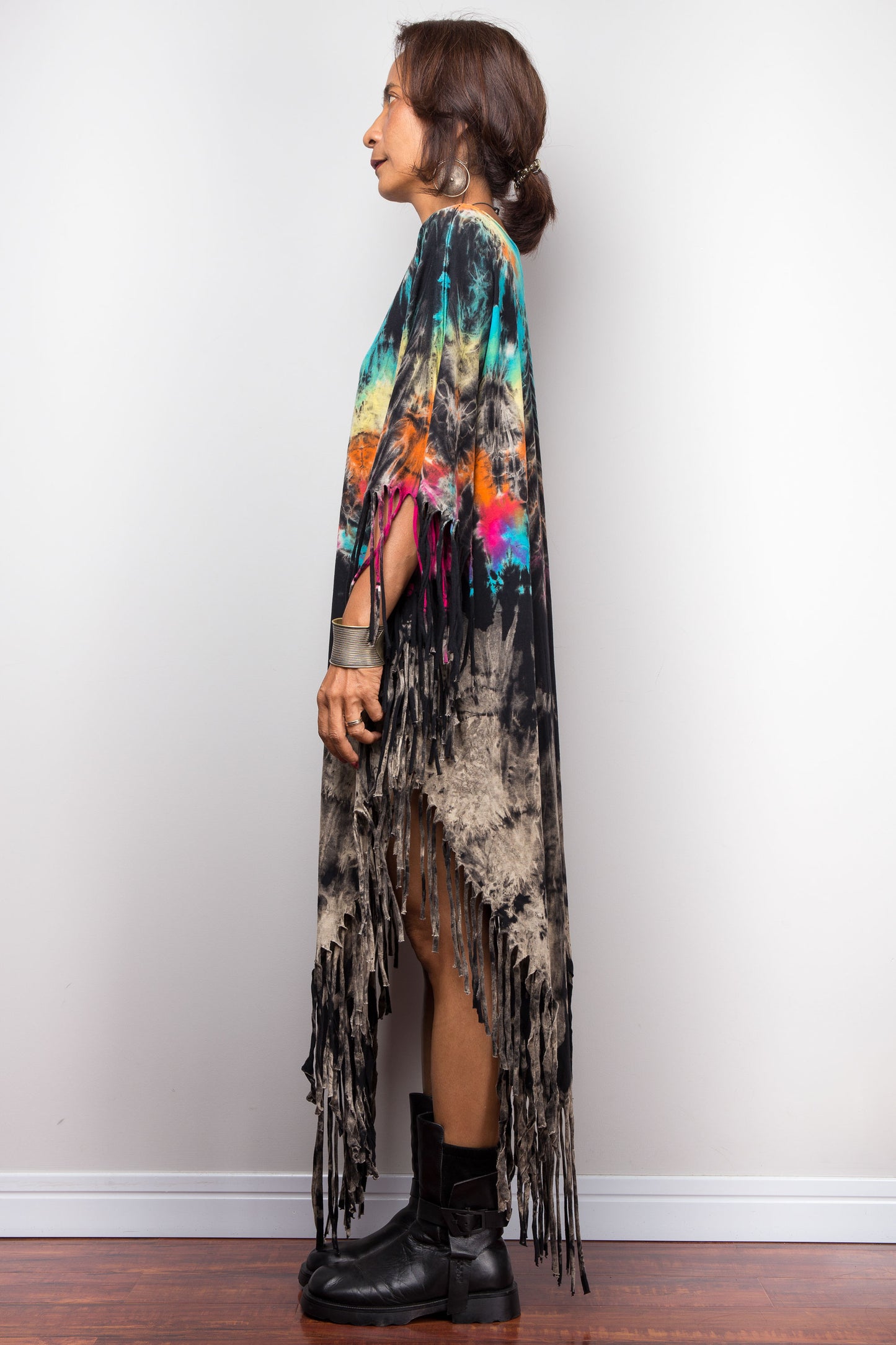 Tie Dye Poncho Top – Boho Statement Kaftan