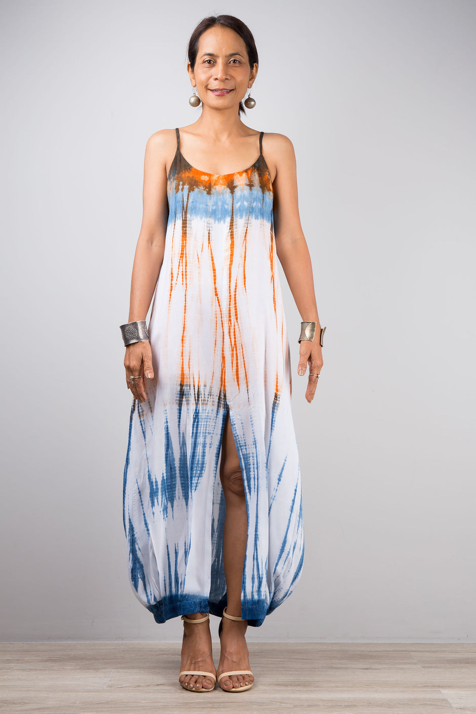 tye dye tie cut dress with split Rental Duration:4 weeks (photographers only) Lightweight and breathable FW24AfterDark Petal and Pup Women's