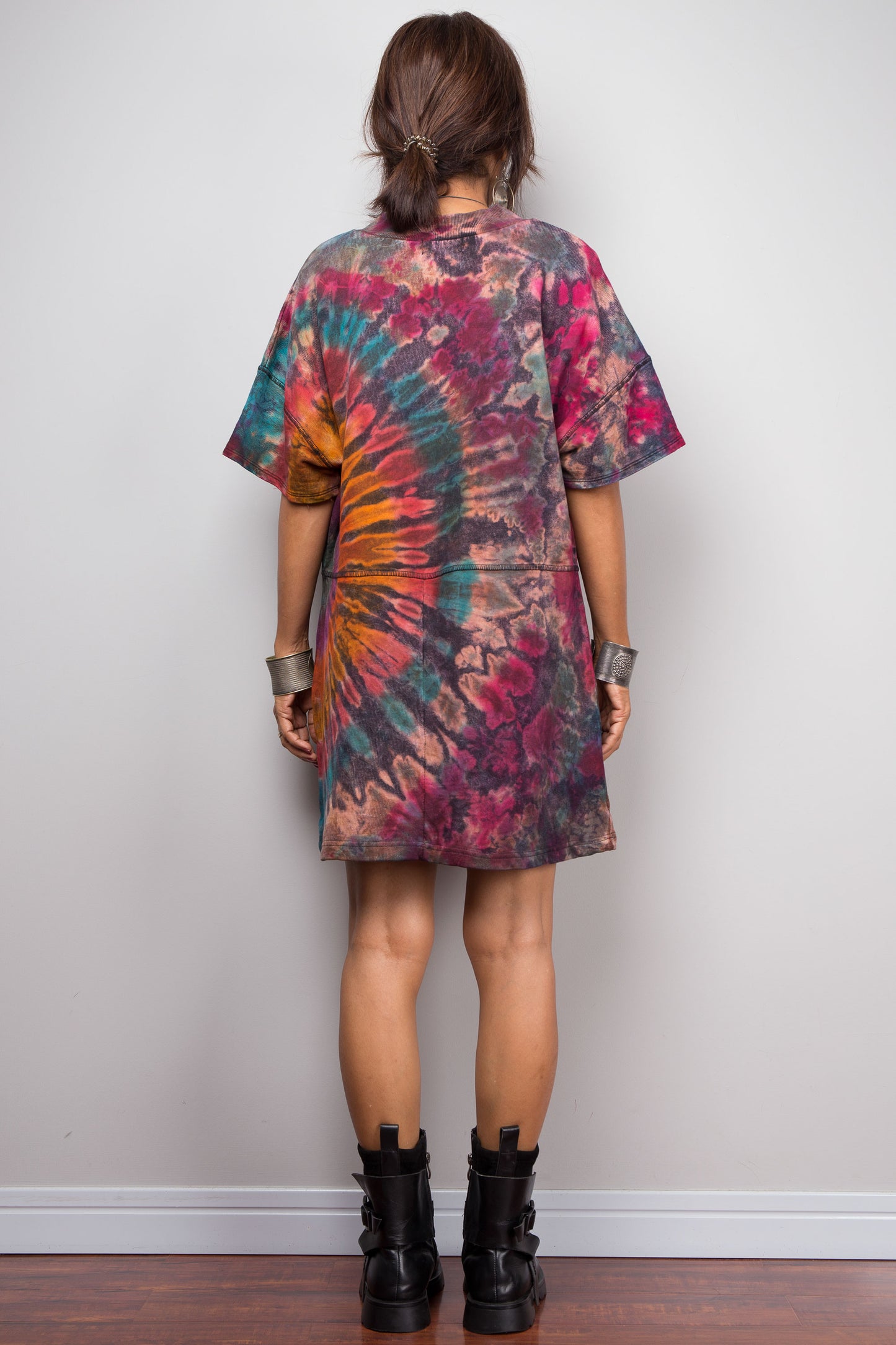 Tie Dye Knit Tunic Dress