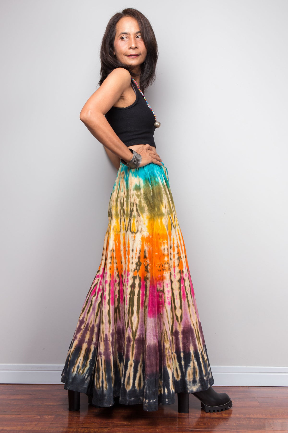 Rainbow Tie Dye Wide Leg Palazzo Pants