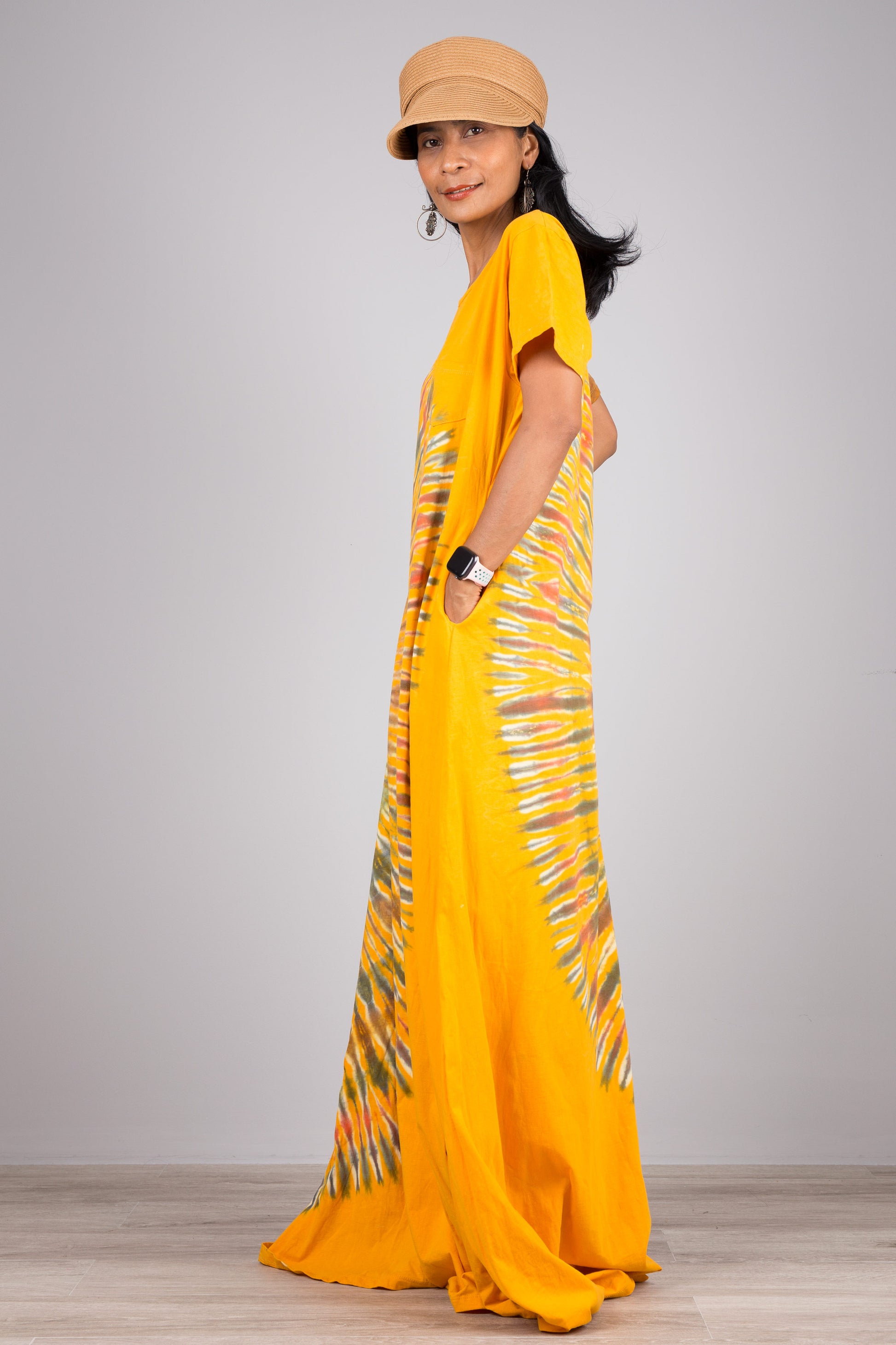 orange and yellow tie dye dress Orange Tie Dye Gown