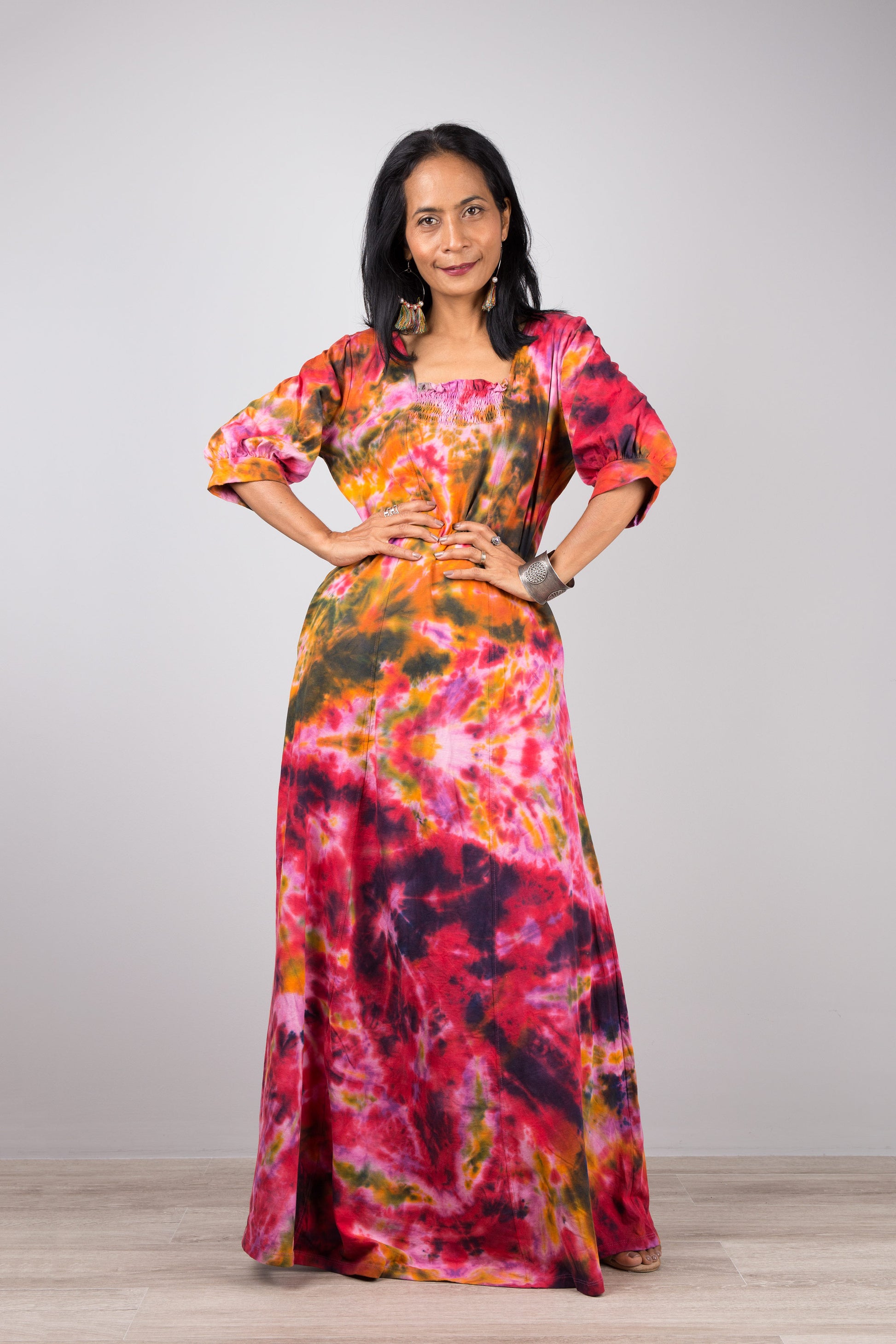 cotton tie dye maxi dress Summer Vibes Tie Dye Maxi Dress MaxiRay Boutique