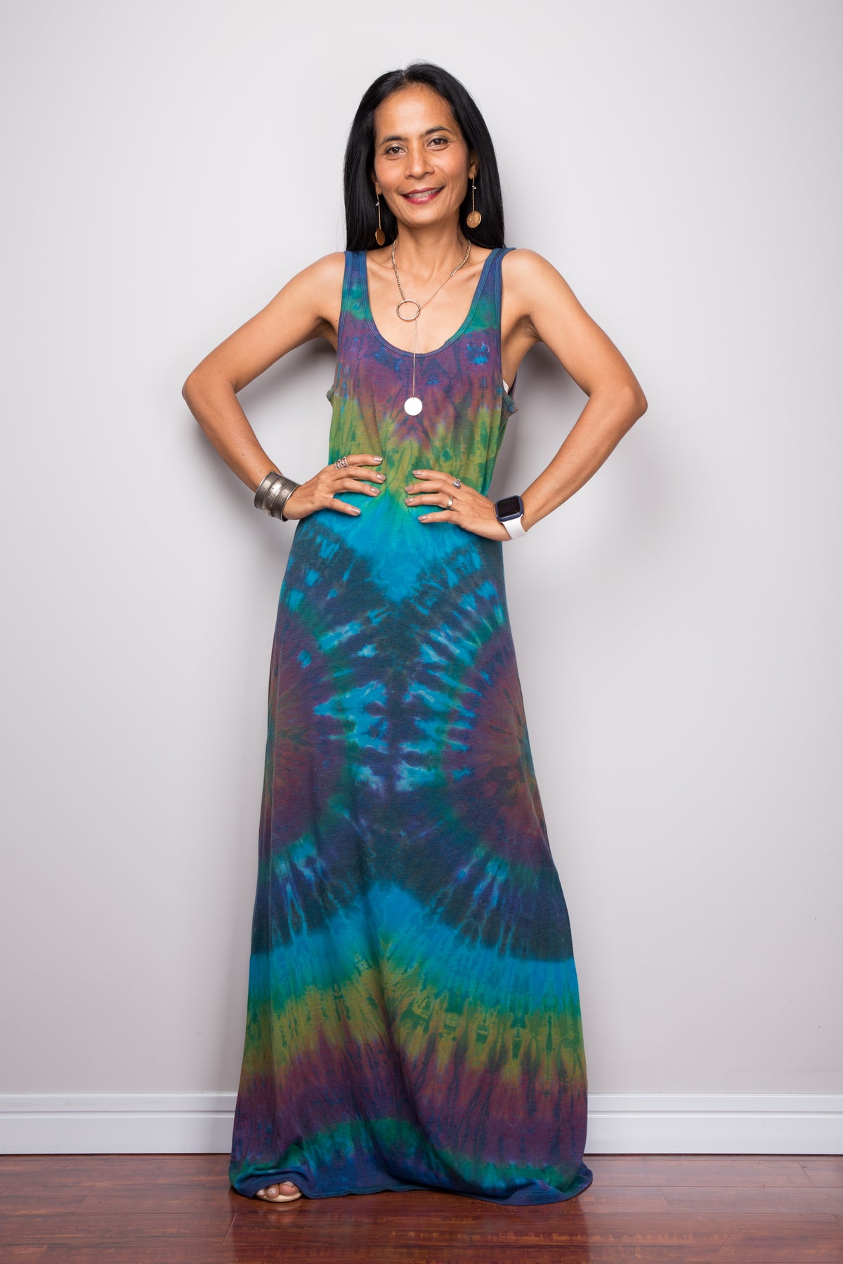 ladies tie dye dress Nuichan Women's sleeveless dress. Buy hand dyed dresses online product-type-Swimwear