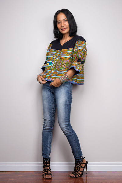 Hill tribe Pullover Blouse Top