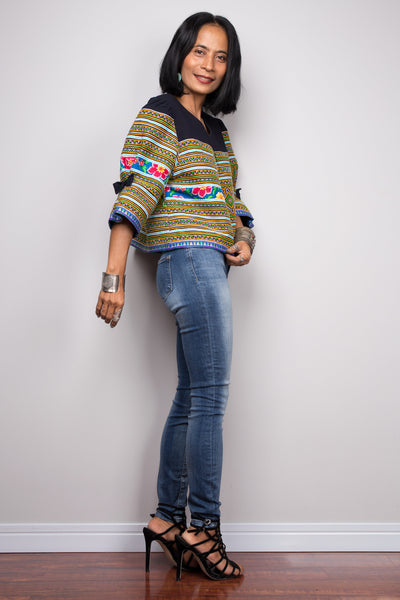 Hill tribe Pullover Blouse Top