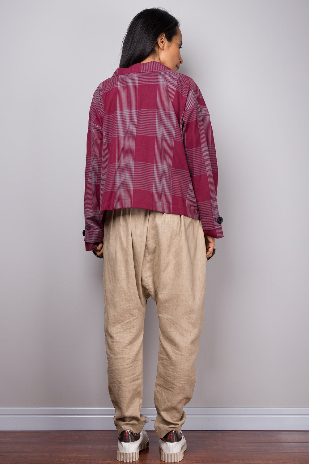 Light brown harem pants with pockets