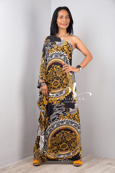 Nuichan Women's Off the shoulder boho chic maxi dress 