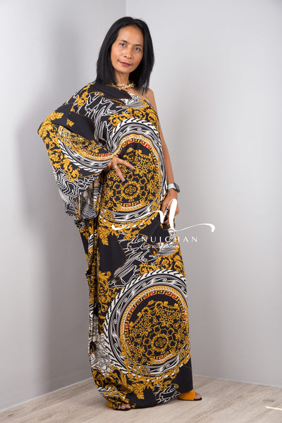 Nuichan Women's Off the shoulder boho chic maxi dress 