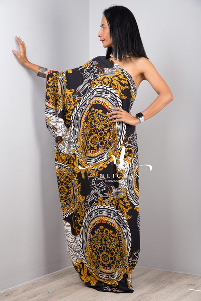 Nuichan Women's Off the shoulder boho chic maxi dress 