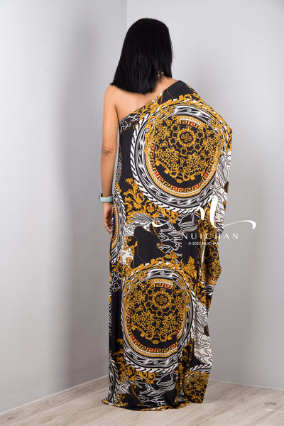 Nuichan Women's Off the shoulder boho chic maxi dress 