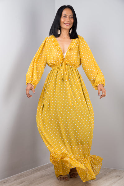 Yellow Chiffon dress