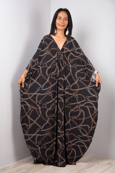 Boho Kaftan Frock Dress, Loose fit maxi dress, oversized kaftan