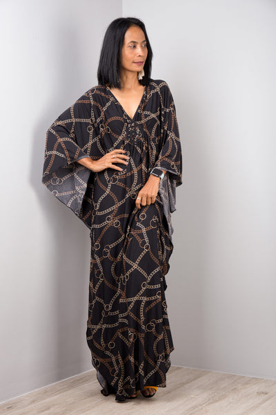 Boho Kaftan Frock Dress, Loose fit maxi dress, oversized kaftan