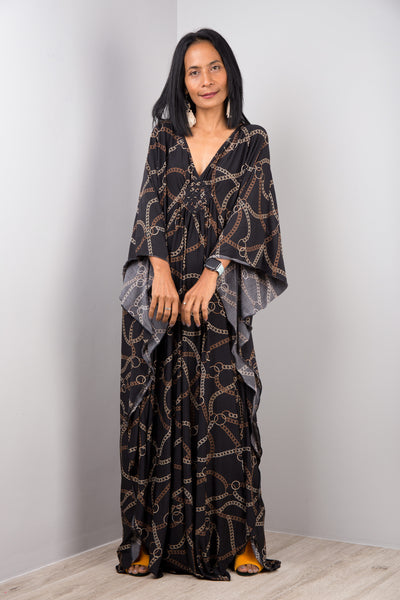 Boho Kaftan Frock Dress, Loose fit maxi dress, oversized kaftan