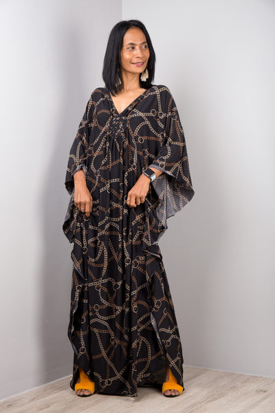 Boho Kaftan Frock Dress, Loose fit maxi dress, oversized kaftan