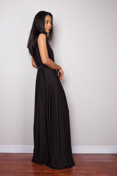 Black Jumpsuit - Sleeveless Black Jumper Maxi Dress