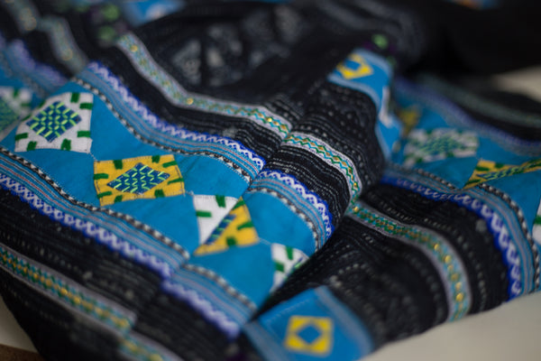 Tribal skirt | Up-cycled vintage Hmong fabric skirt